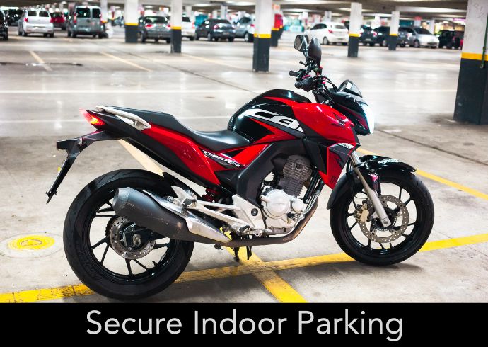 The Marker Hotel San Francisco offers secure indoor parking for motorcycles.