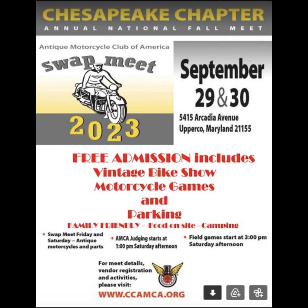 39th Annual Chesapeake Antique Motorcycle Show
