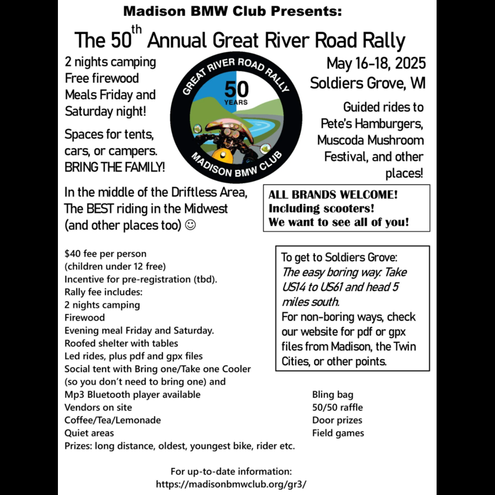 50th Annual Great River Road Rally